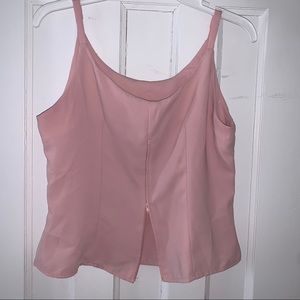 Pink- Corset Structured tank w/zipper- Size S/M